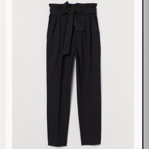 Black Jogger Jersey Paper bag Pants